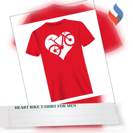 Heart Bike T-Shirt for Men by@Outfy