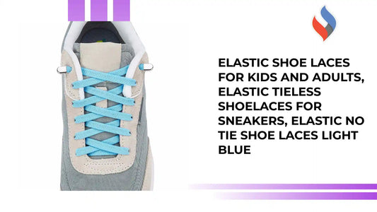 Elastic Shoe Laces for Kids and Adults, Elastic Tieless Shoelaces for Sneakers, Elastic No Tie Shoe Laces Light Blue by@Outfy