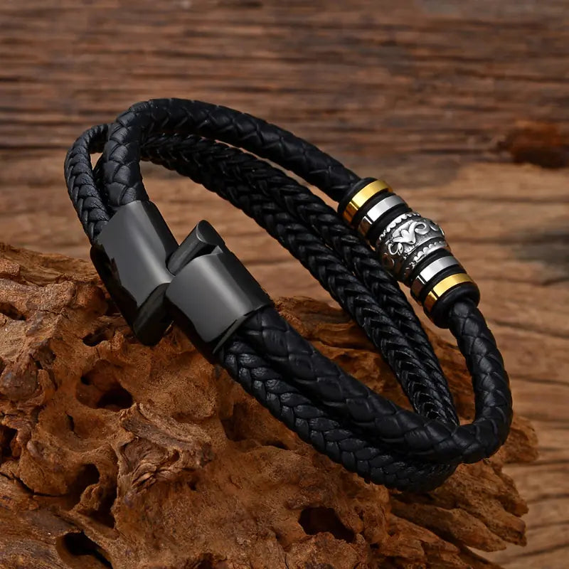 Braided Leather Bracelets for Men Vivareflex Online