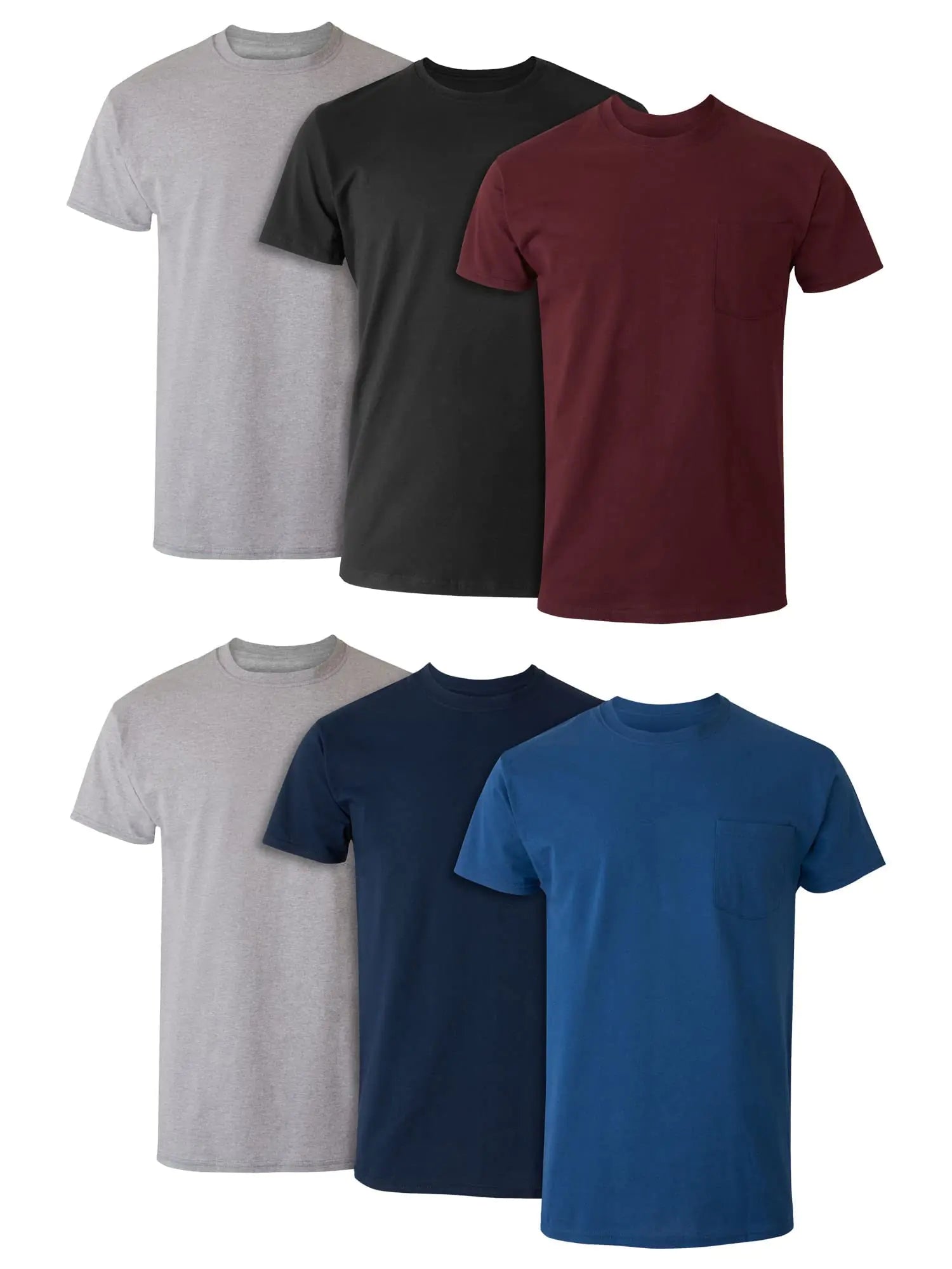 Hanes Men's Pocket Undershirt Pack – Cotton Crew Neck Moisture-Wicking Tee (6-Pack, XX-Large) - Vivareflex Online