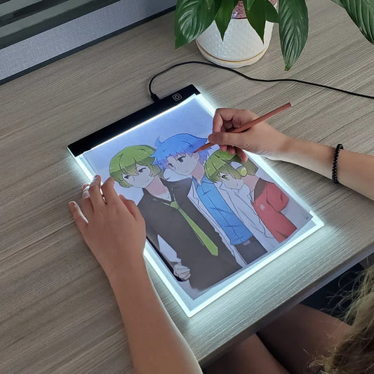 Tableta de dibujo LED regulable para niños