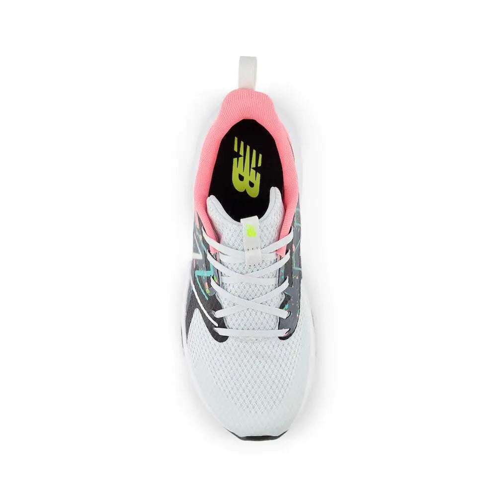 New Balance unisex-child Rave Run V2 Lace-up 12 Little Kid Quartz Grey/Ultra Pink/Cyber Jade - Vivareflex Online