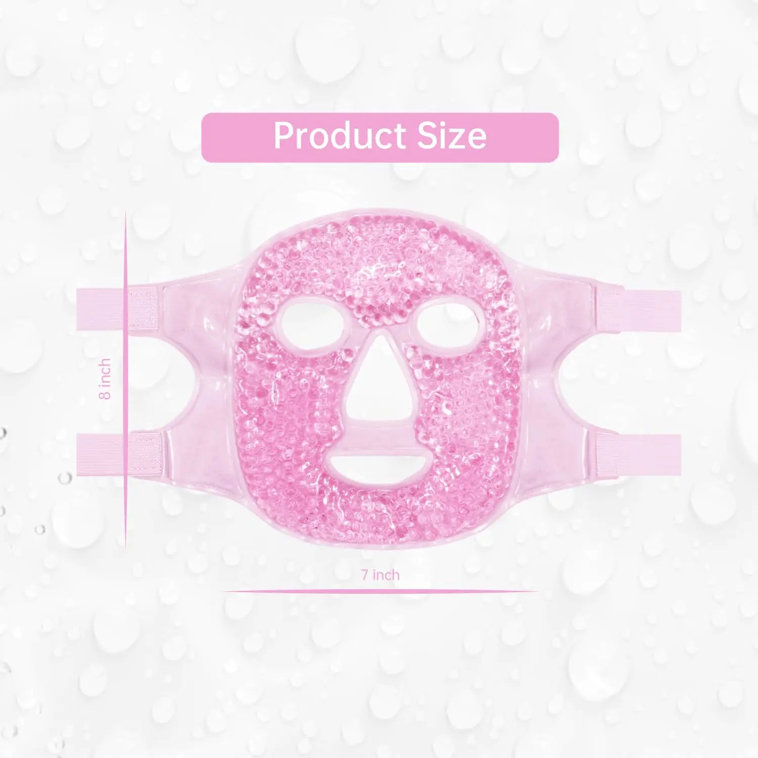 Masque pour le visage et les yeux avec pack de glace pour réduire les poches, les cernes, les cernes, les migraines, pack chaud/froid avec support en peluche douce (rose #19) Rose #19