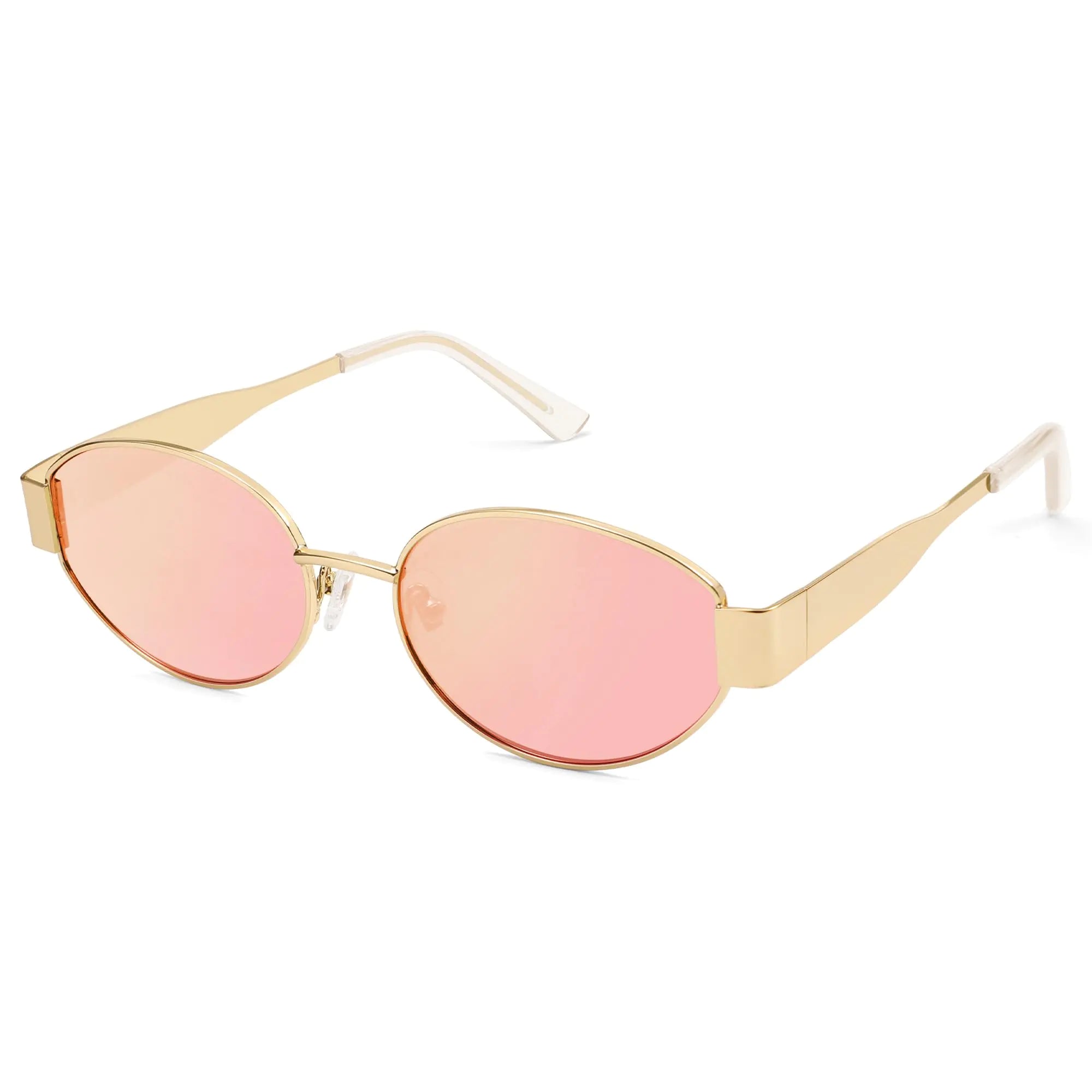 SOJOS Retro Oval Sunglasses for Women Men Trendy Sun Glasses Classic Shades UV400 Protection SJ1217 Gold/Grey - Vivareflex Online