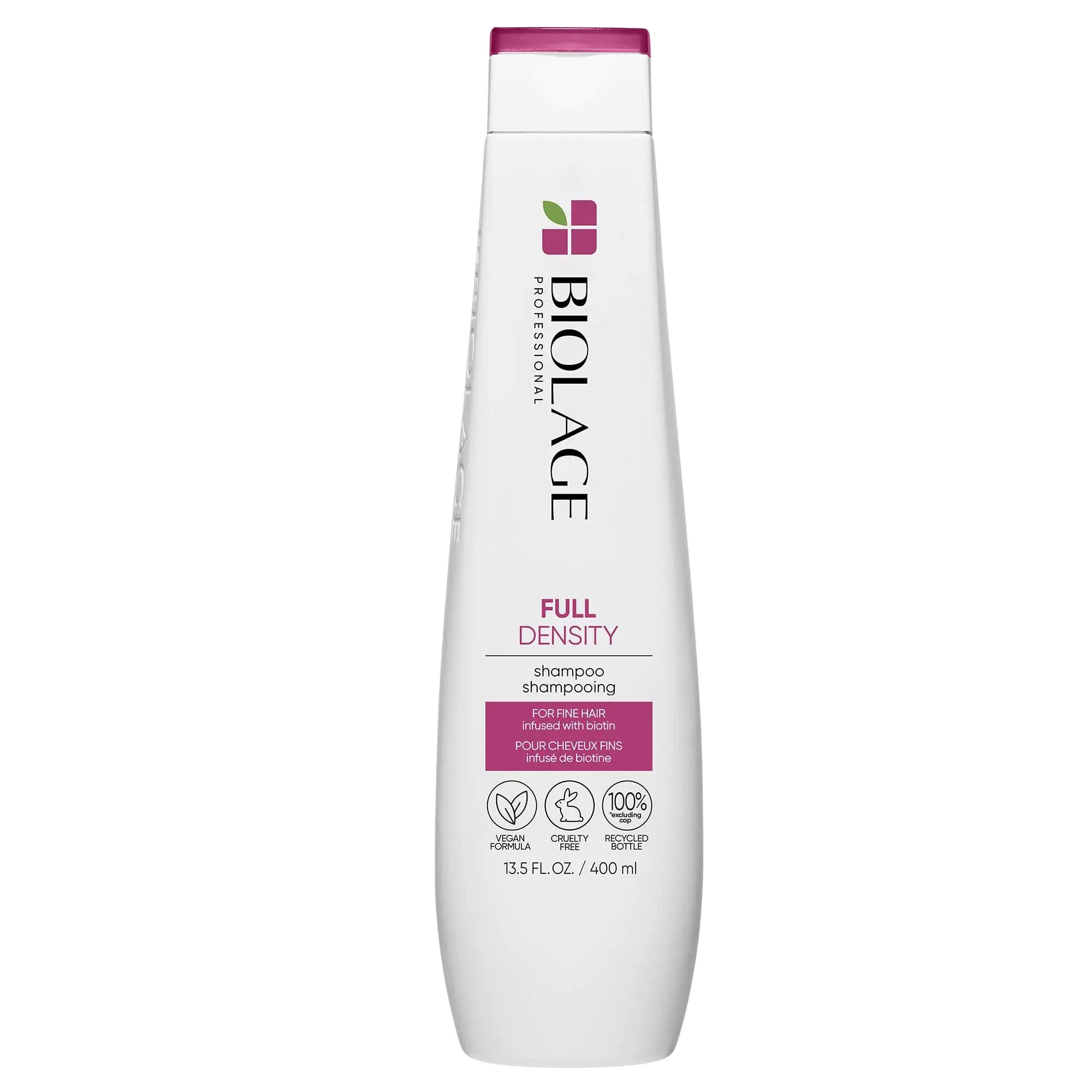 Champú espesante Biolage Full Density | Para un cabello más grueso y abundante | Con biotina | Para cabello fino y delgado | Sin parabenos ni siliconas | Vegano 13,5 onzas líquidas (paquete de 1) 