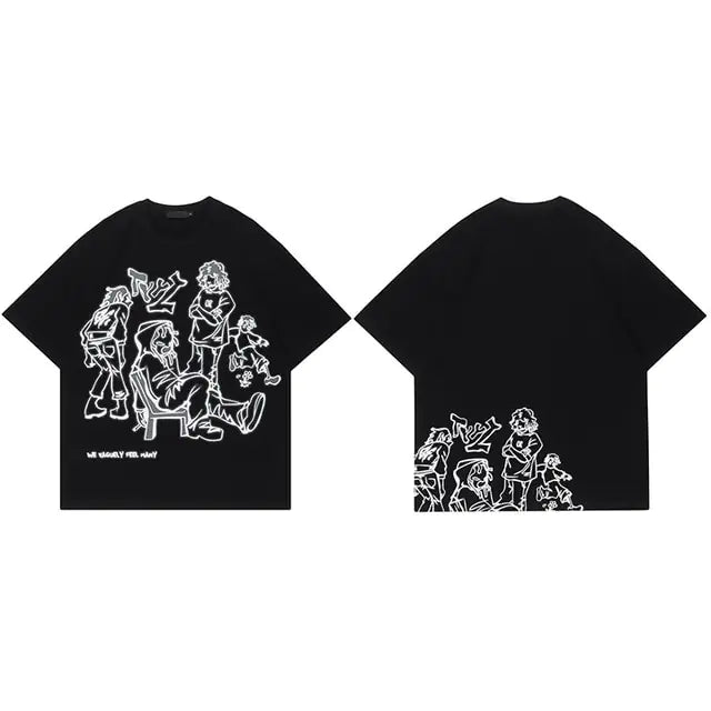 Japanese Streetwear Men T-Shirt Vivareflex Online