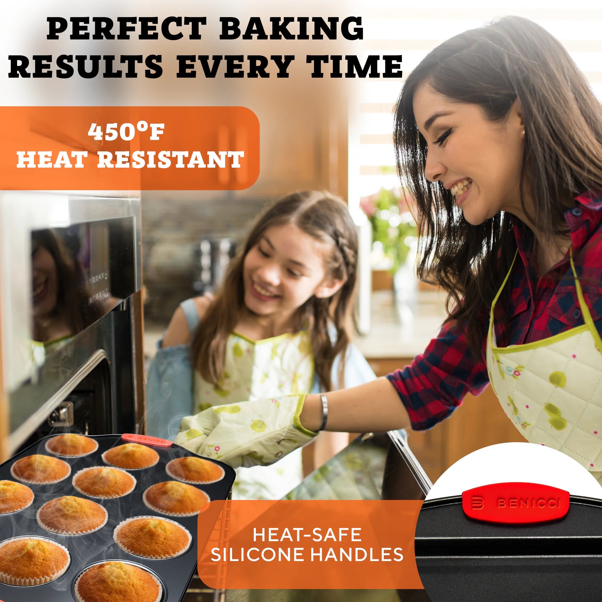 Deluxe Easy-Clean 4-Piece Baking Set with Silicone Grips Vivareflex Online