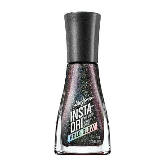 Vernis à ongles à séchage rapide Sally Hansen Insta-Dri® Holo-Glow Chrome Zone - Noir métallisé (0,3 fl oz)