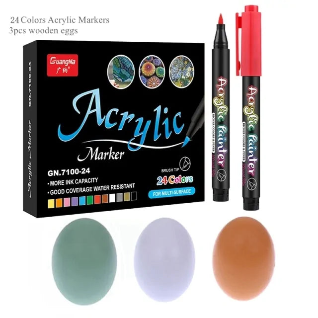 Stylos de peinture acrylique 36 couleurs