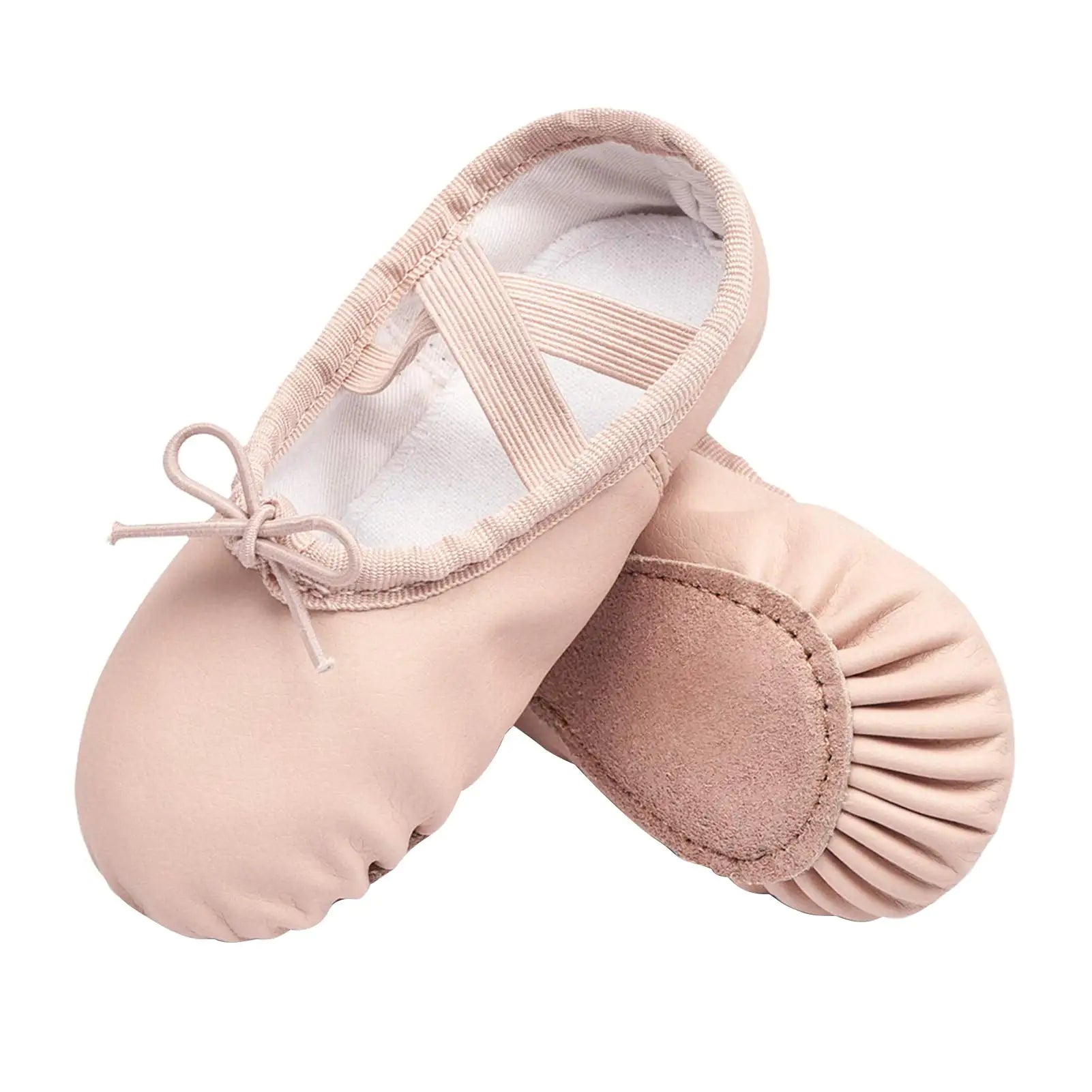 Zapatillas de ballet Stelle para niñas pequeñas, zapatillas de ballet de cuero suave para niños pequeños, niños pequeños y niños grandes, 9, color rosa 