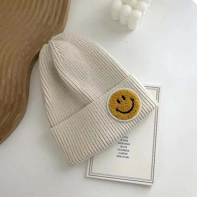 Smiley Face Warm Knitted Hat for Men And Women Vivareflex Online