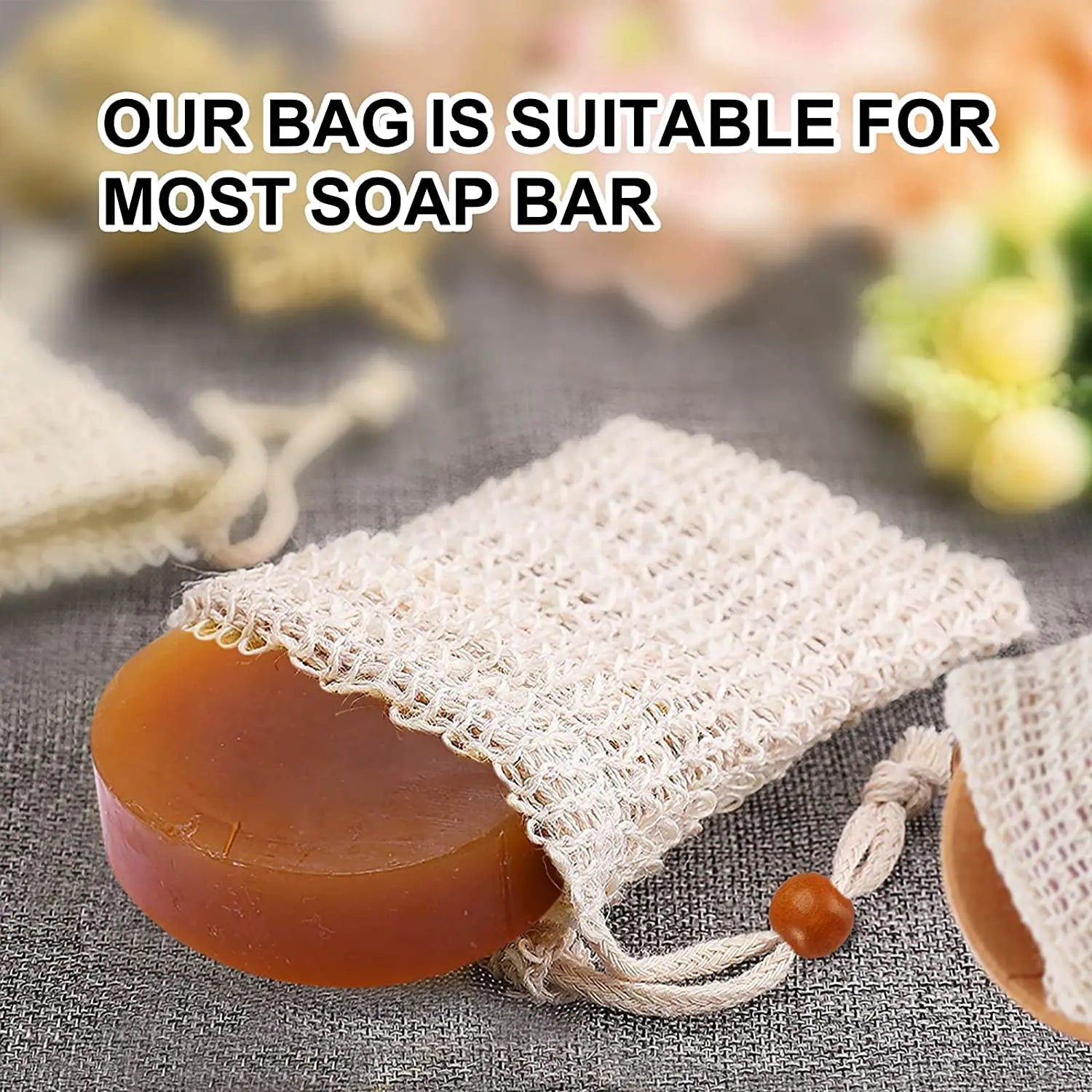 8 Pack Soap Bag Natural Sisal Soap Saver Bag - Vivareflex Online