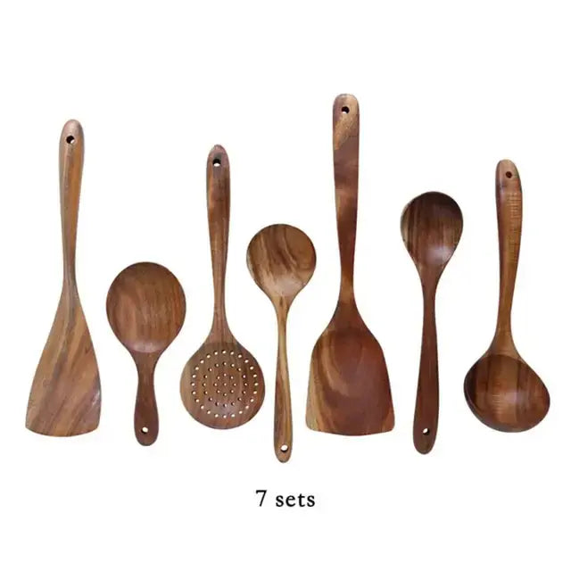 Natural Wood Tableware Spoon Ladle - Vivareflex Online