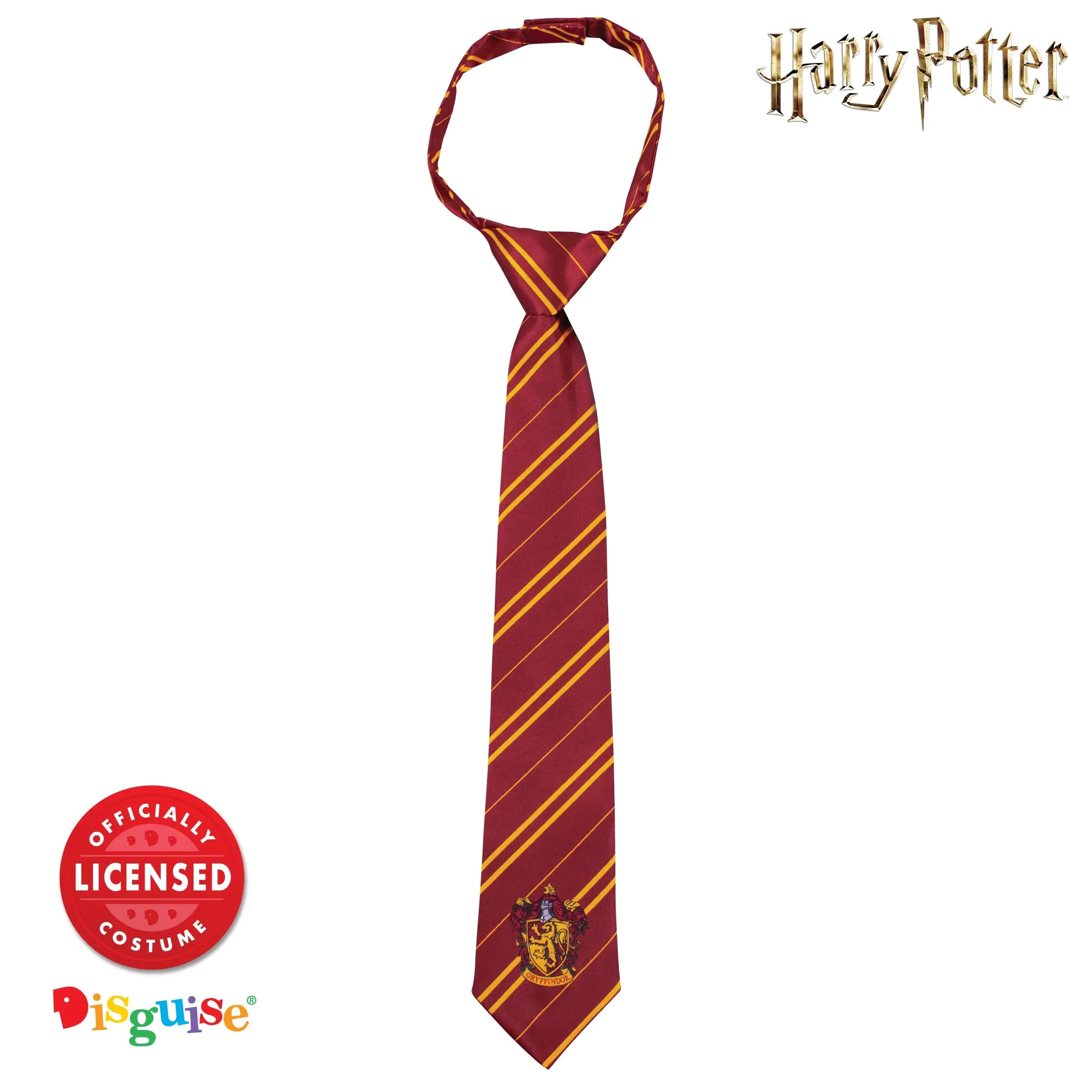 Corbata de disfraz de Harry Potter, corbata oficial de disfraz para niños del Mundo Mágico de Hogwarts, corbata de Gryffindor en talla infantil 