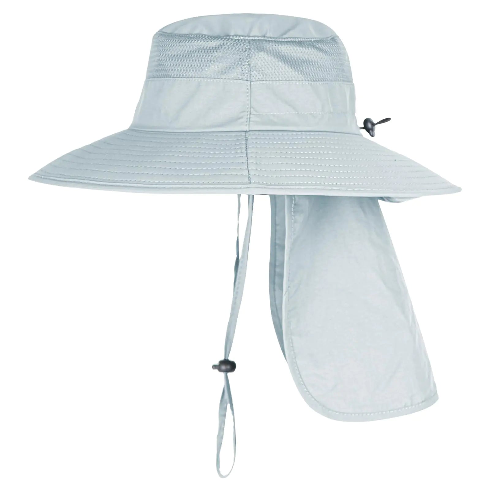 Sun Hats for Men Women Fishing Hat UPF 50+ Breathable Wide Brim Bucket Hats Summer UV Protection Safari Hat with Neck Flap Black/Light Grey 2 - Vivareflex Online