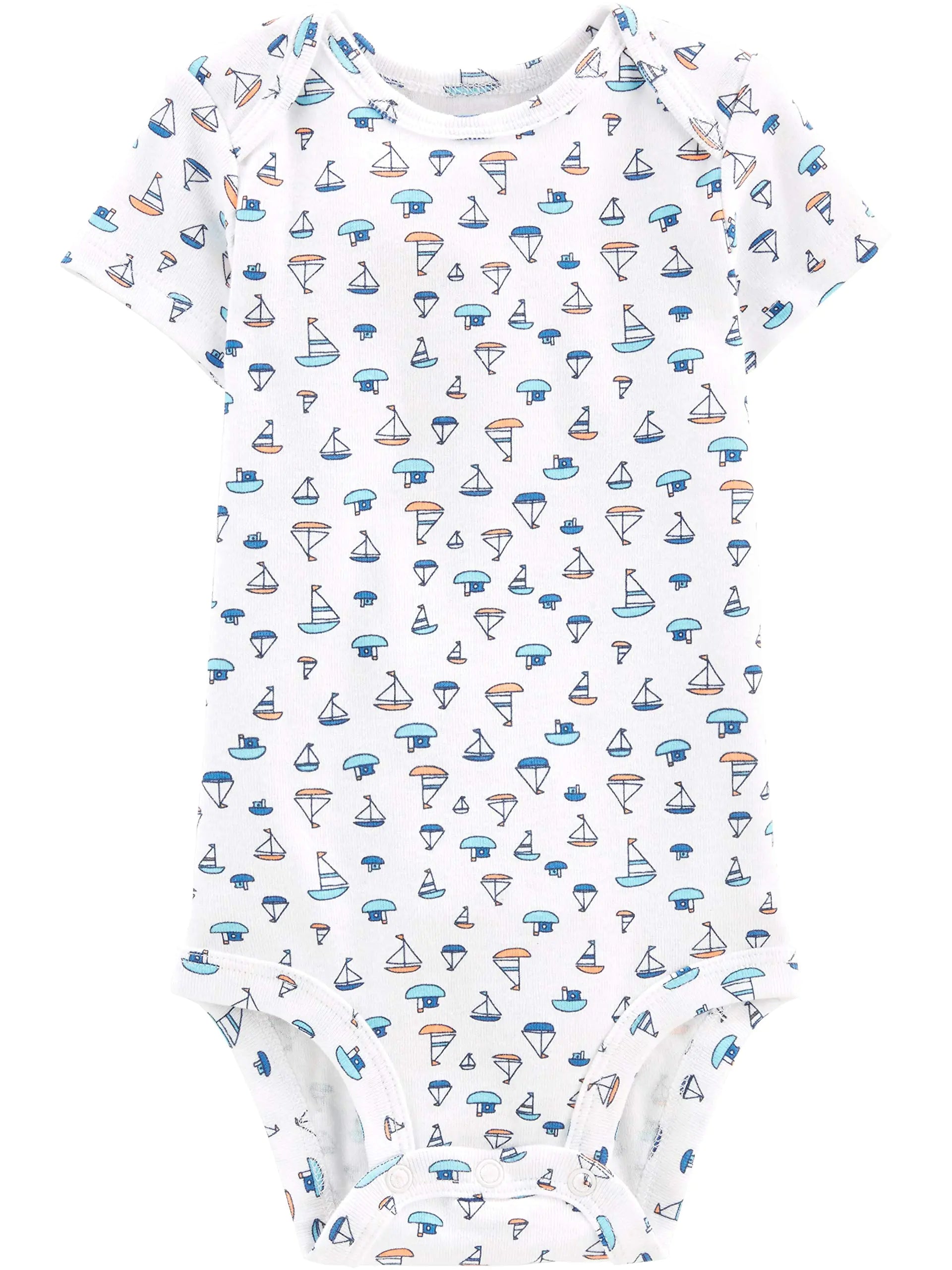 Body de manga corta para bebé niño Simple Joys de Carter's, paquete de 6, 24 meses, multicolor, veleros y rayas 