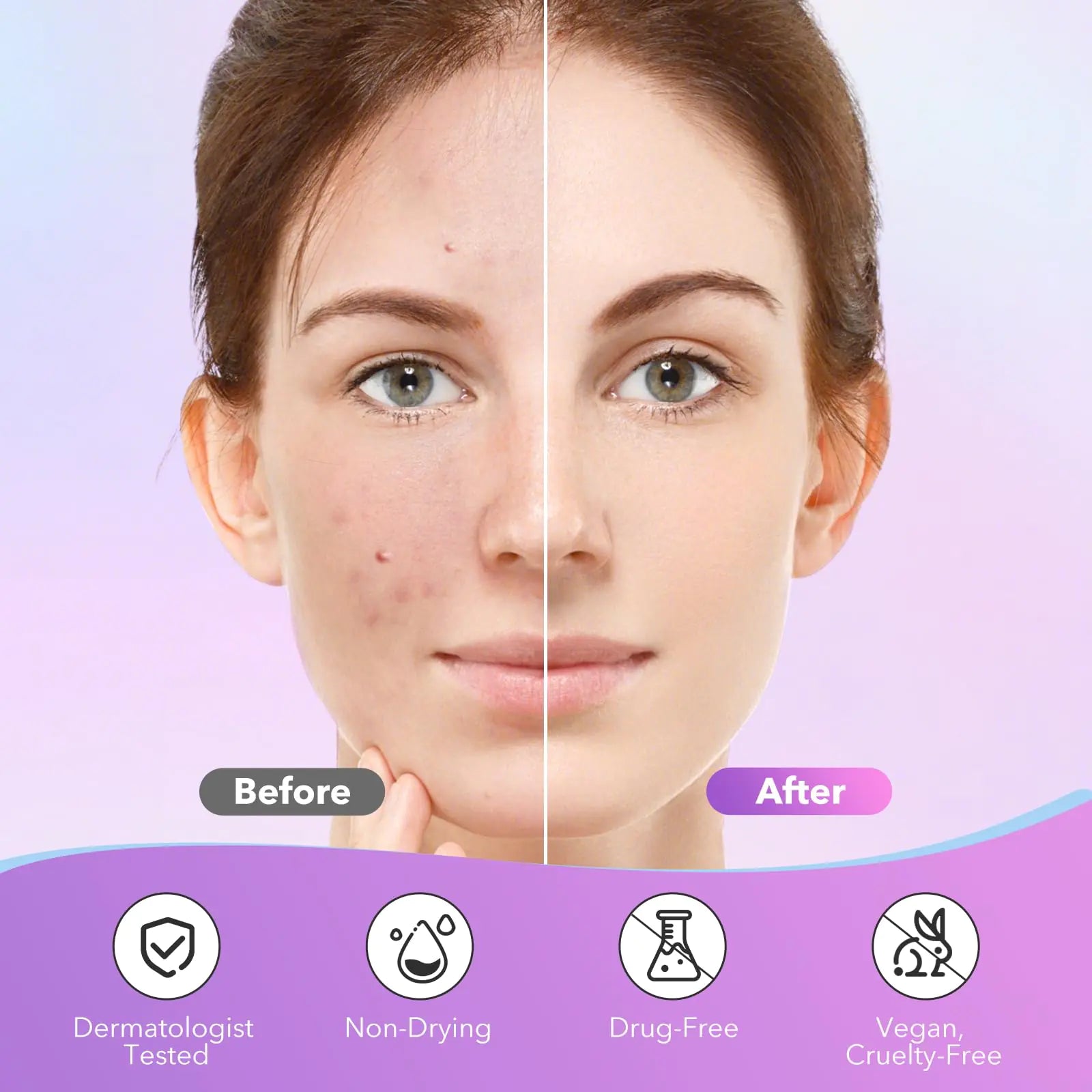 Cute Star Hydrocolloid Acne Patches with Tea Tree & Salicylic Acid