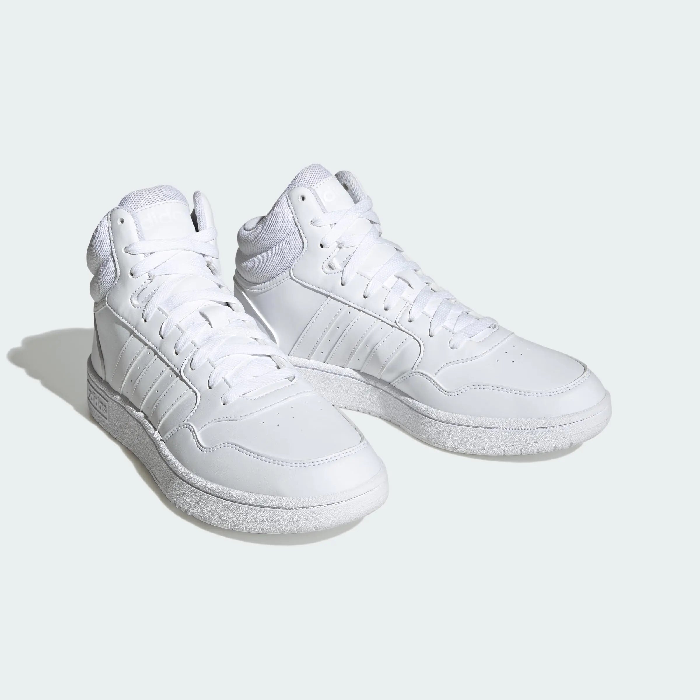 Zapatillas de deporte adidas Hoops 3.0 Mid para hombre, color blanco/blanco/blanco 