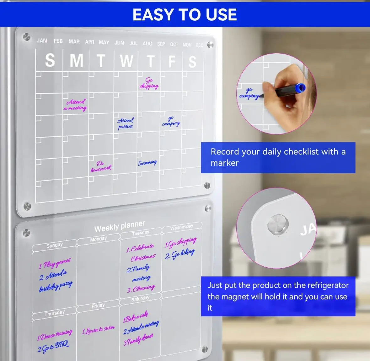 Acrylic Magnetic Calendar - Vivareflex Online