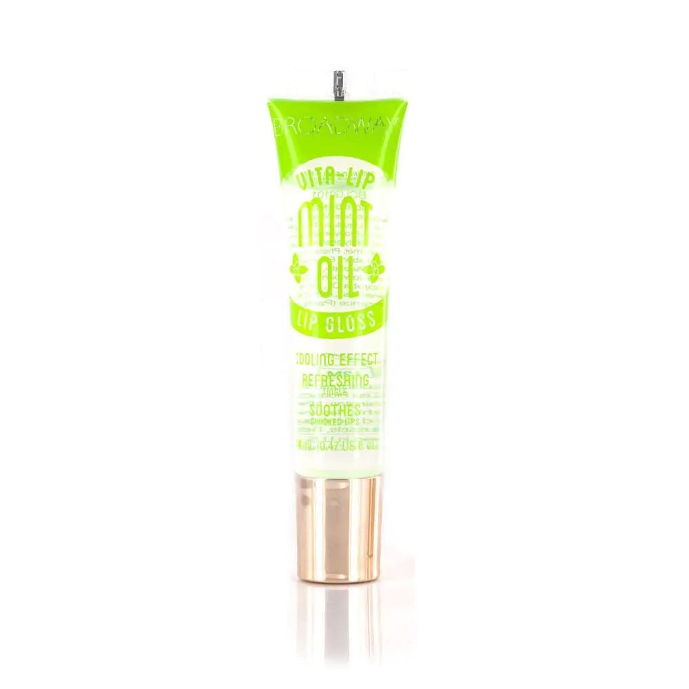 Brillant à lèvres transparent Broadway Vita-Lip 0,47 oz/14 ml (5 pièces menthe et noix de coco et beurre de rose musquée et de mangue et huile d'argan) (LOT DE 5)