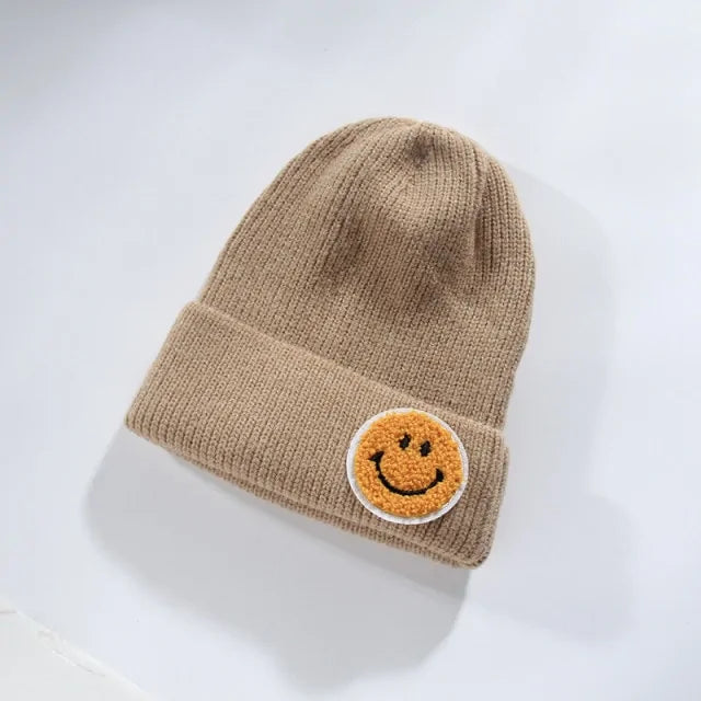 Smiley Face Warm Knitted Hat for Men And Women Vivareflex Online