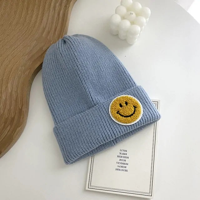 Smiley Face Warm Knitted Hat for Men And Women Vivareflex Online