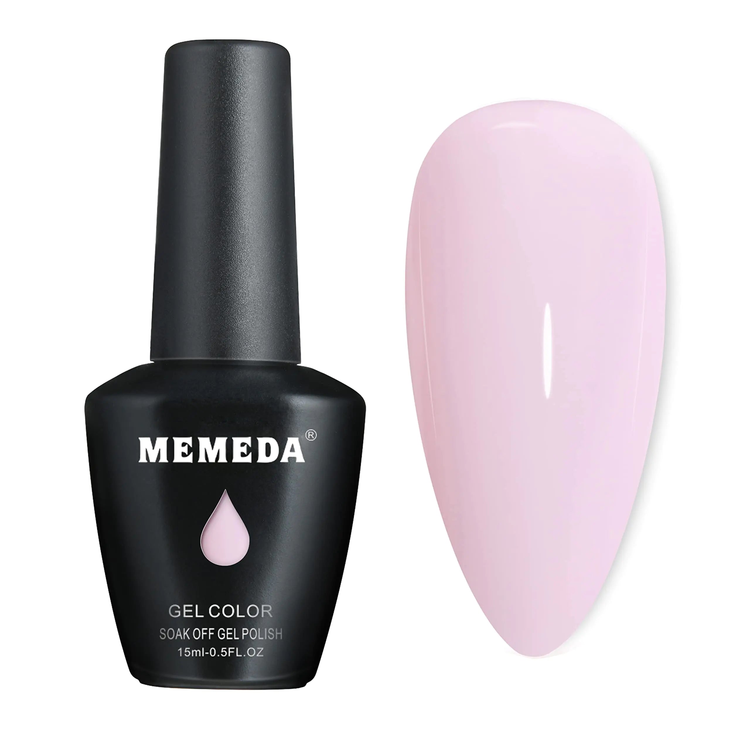 MEMEDA Gel Nail Polish, Soak Off LED Nail Lacquer, Milky White Nude Nail Polish, 0.5 fl oz Nude 6