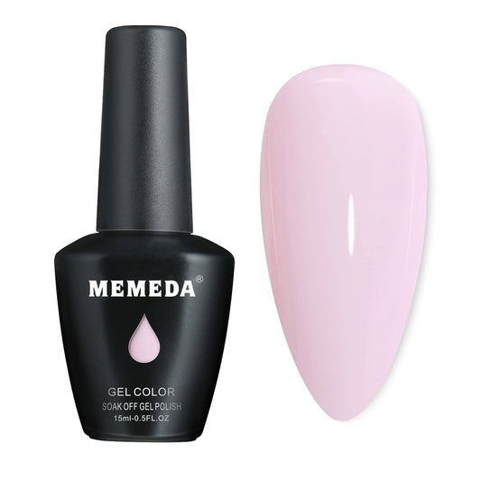 MEMEDA Gel Nail Polish - Soak Off LED Nail Lacquer |  Milky White Nude Nail Polish