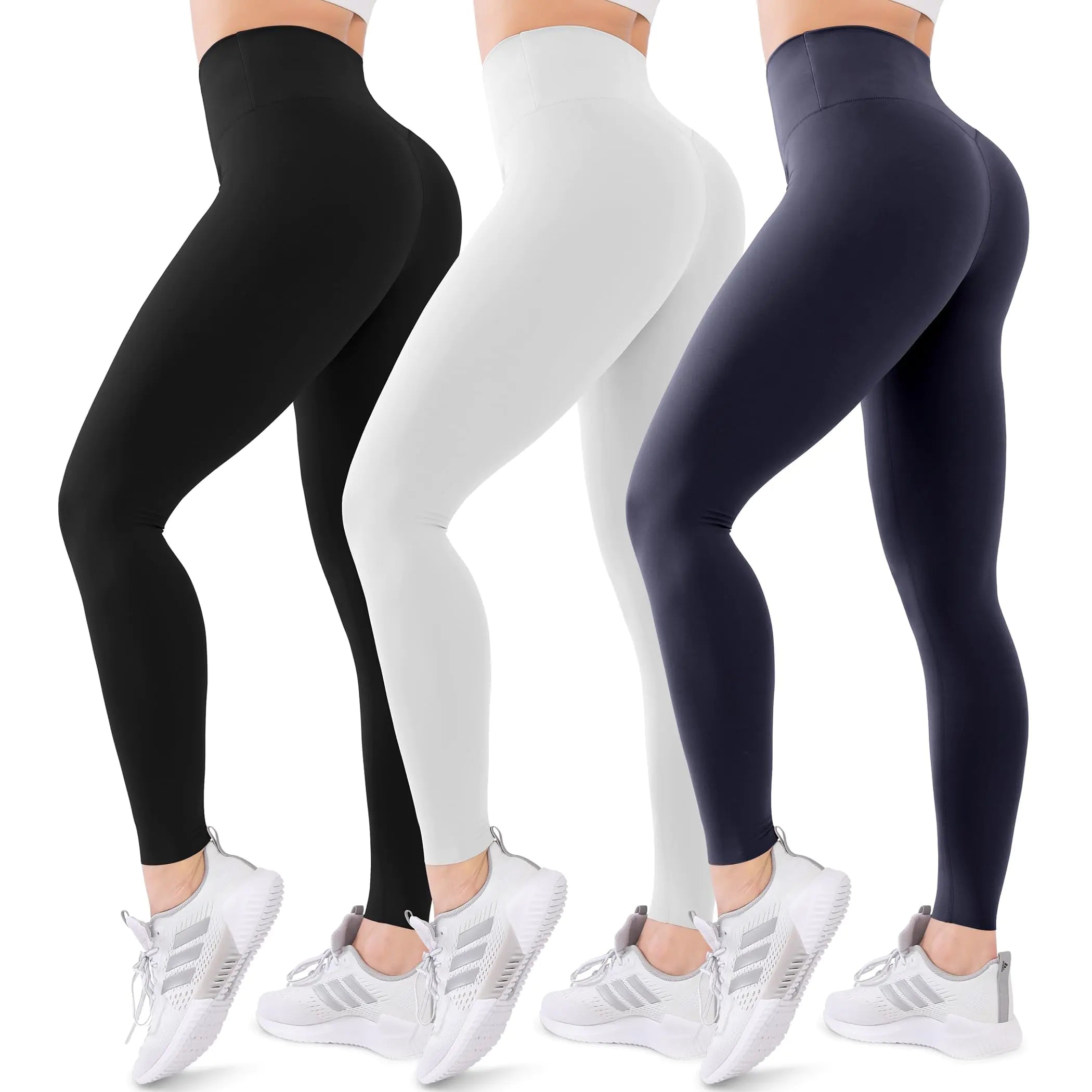 Blisset 3-Pack High-Waisted Leggings for Women – Soft Athletic Tummy Control Pants - Vivareflex Online