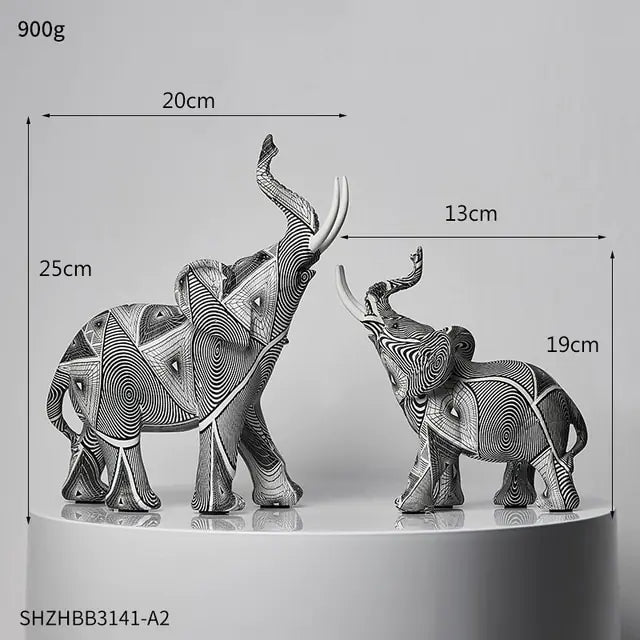 Painting Art Elephant Sculptures & Figurines Modern Decoration - Vivareflex Online