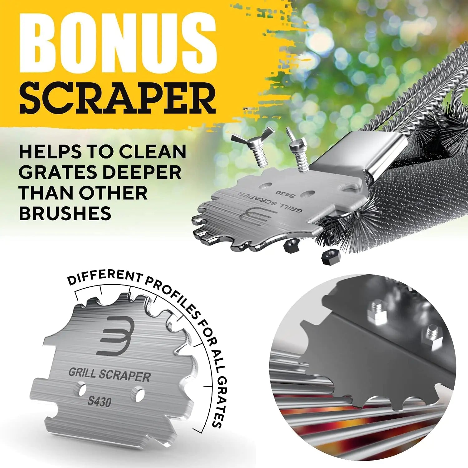 Ultimate Grill Master Brush & Scraper - Safe for All Grates Vivareflex Online