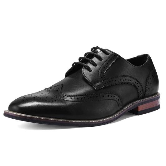 Chaussures habillées pour hommes Chaussures Oxford classiques à lacets et bout golf 13 larges Noir