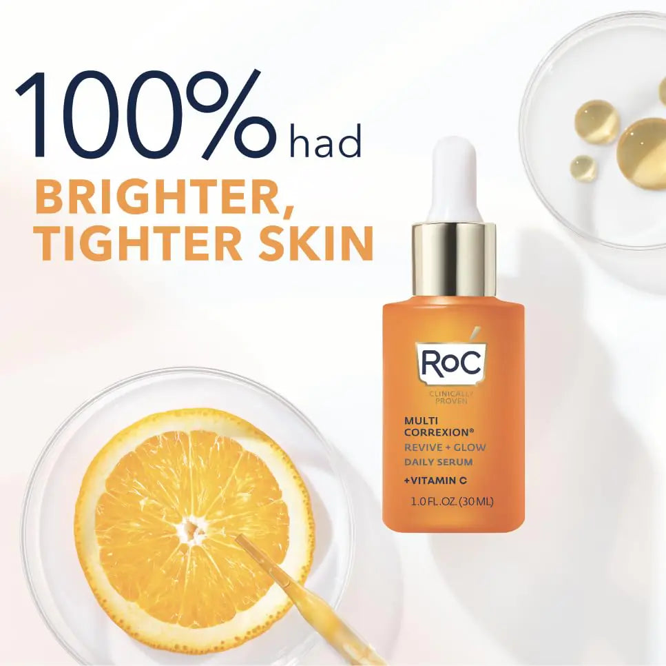 RoC Multi Correxion Revive + Glow 10% Active Vitamin C Serum – Anti-Aging & Brightening Treatment - Vivareflex Online