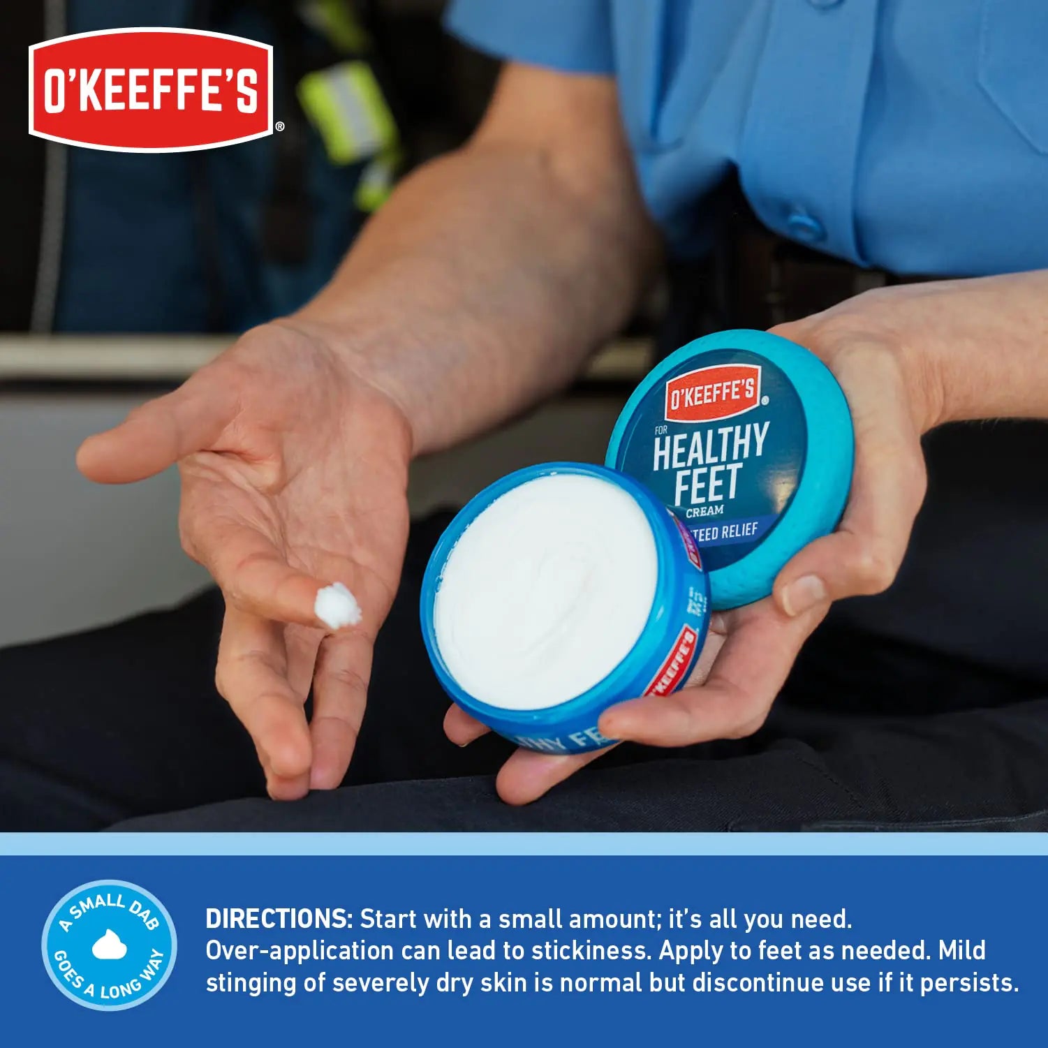 Crema para pies O'Keeffe's for Healthy Feet; alivio garantizado para pies extremadamente secos y agrietados; aumenta instantáneamente los niveles de humedad; frasco de 6.4 onzas; tamaño económico; (paquete de 1) 1 paquete 