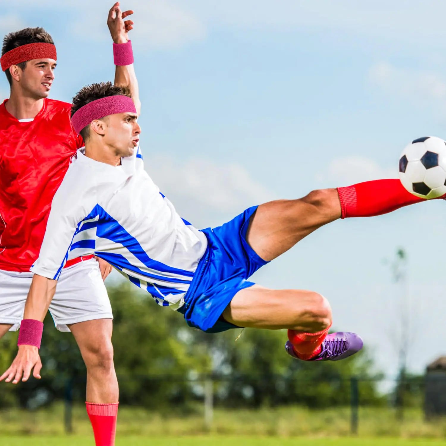 Bandas para el sudor BEACE para la cabeza deportivas para hombres y mujeres - Banda para el sudor de algodón de rizo que absorbe la humedad para tenis, baloncesto, correr, gimnasio, hacer ejercicio en negro, gris y azul 