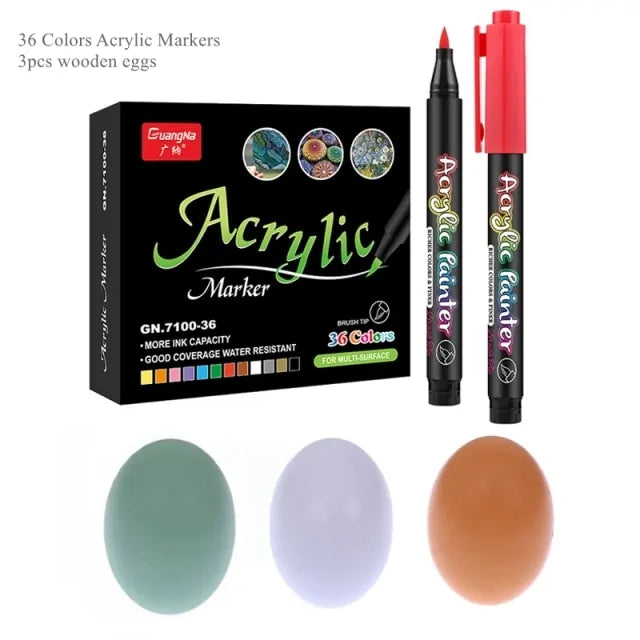 Stylos de peinture acrylique 36 couleurs