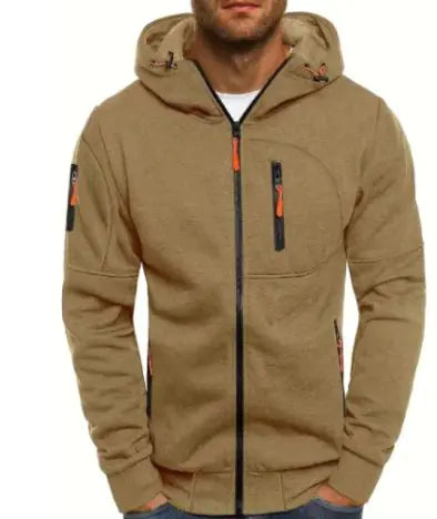 Men's Fleece Color Hoodie Zip Front Hooded Sweatshirt Vivareflex Online