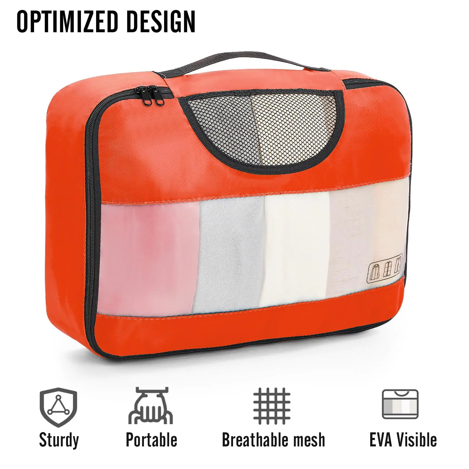 Veken 8-Piece Packing Cubes Set – Travel Bag Organizers for Suitcases & Carry-On Luggage - Vivareflex Online