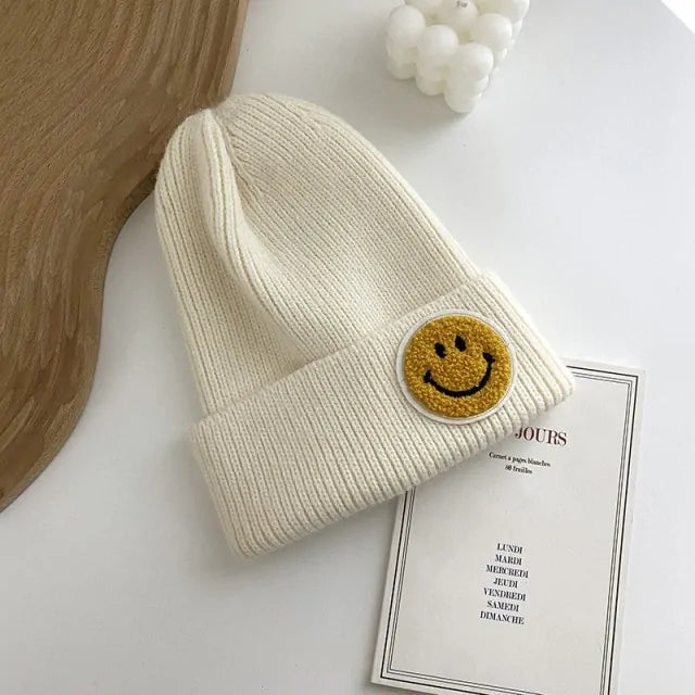 Smiley Face Warm Knitted Hat for Men And Women Vivareflex Online