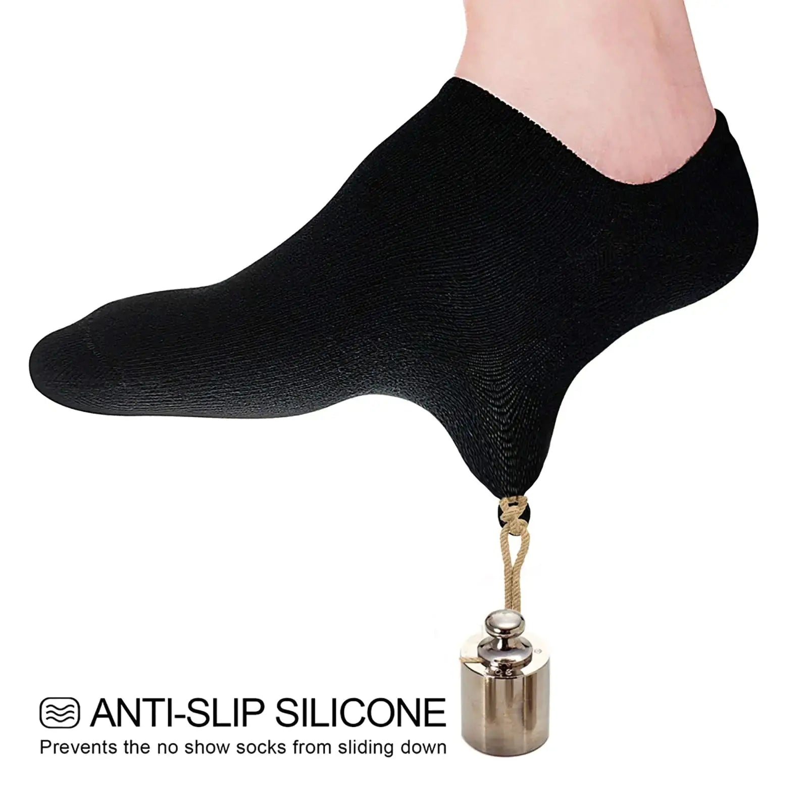 wernies No Show Socks Women Low Socks Non Slip Flat Boat Line 4/8 Pairs 8-11 8 Pairs_black_002 - Vivareflex Online