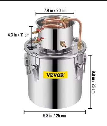 3 and 5 Gal Alcohol Distiller Moonshine Still Kit - Vivareflex Online