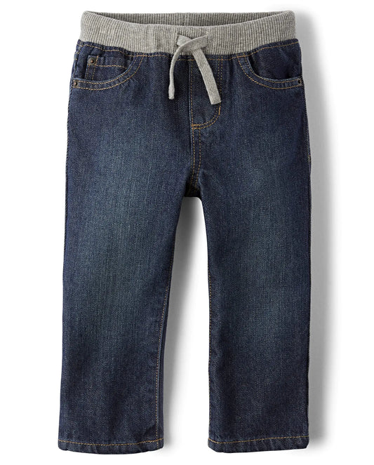 The Children's Place Boys Baby and Toddler Pull on Straight Jeans 3T Liberty Blue - Vivareflex Online