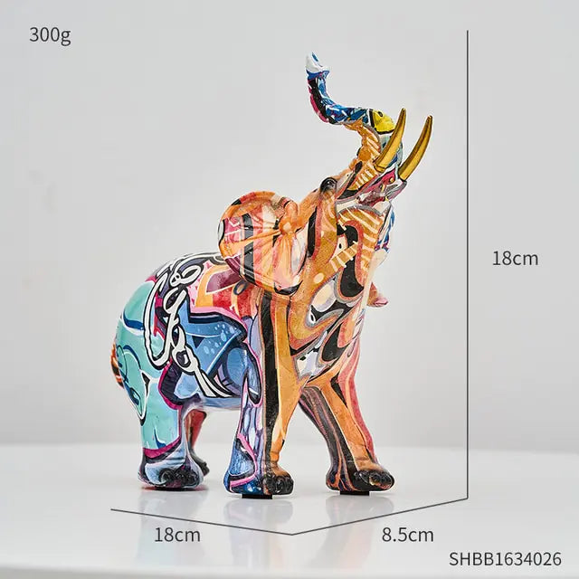 Painting Art Elephant Sculptures & Figurines Modern Decoration - Vivareflex Online