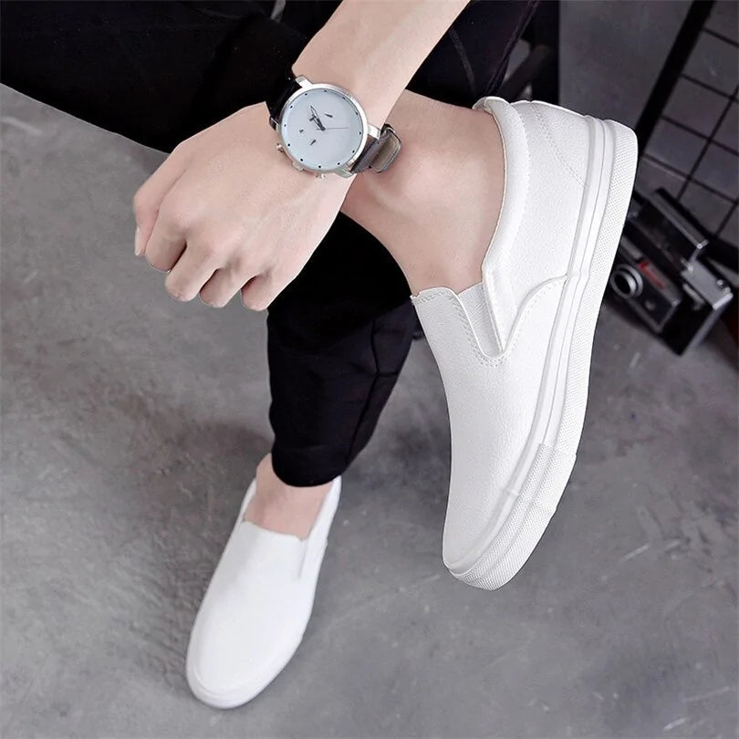 Classic Men Slip On Casual Leather Shoes Vivareflex Online