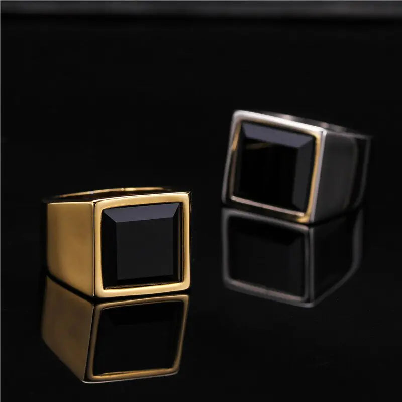 ZORCVENS Black Stone Rings for Men Vivareflex Online