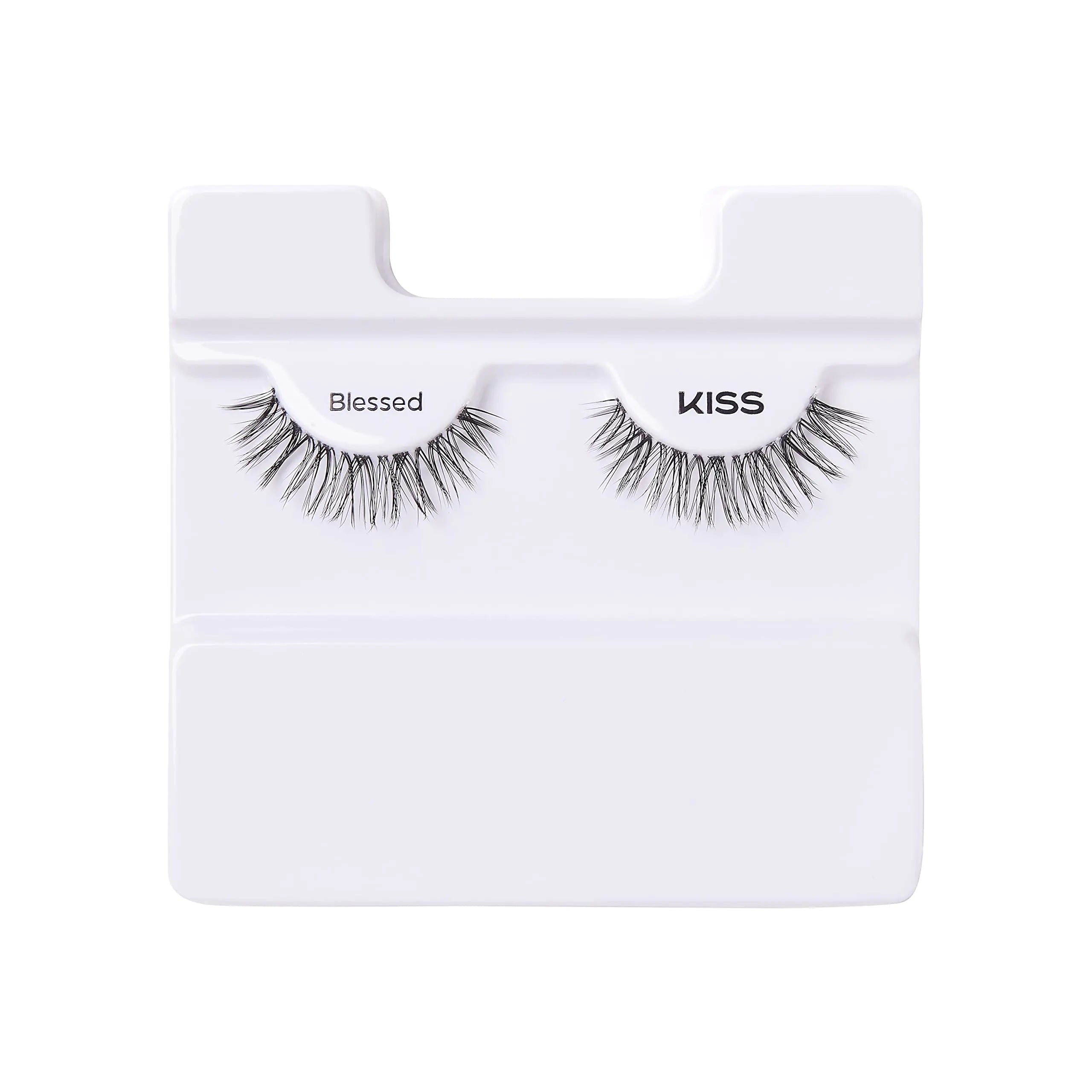 KISS My Lash But Better False Eyelashes, 'Blessed', 12 mm, Includes 1 Pair Of Lash, Contact Lens Friendly, Easy to Apply, Reusable Strip Lashes Blessed