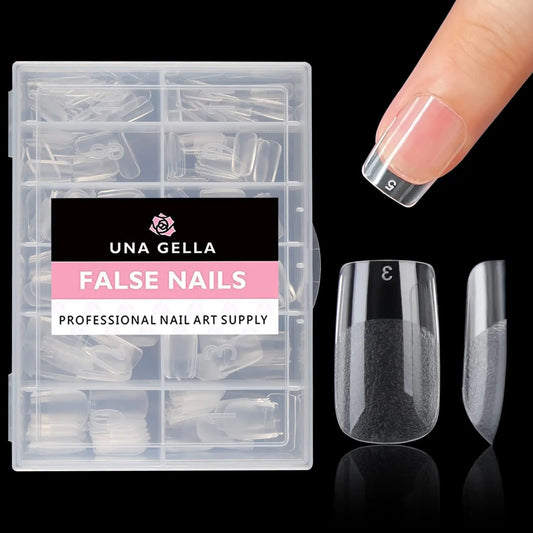 UNA GELLA Short Square Fake Nails - Vivareflex Online