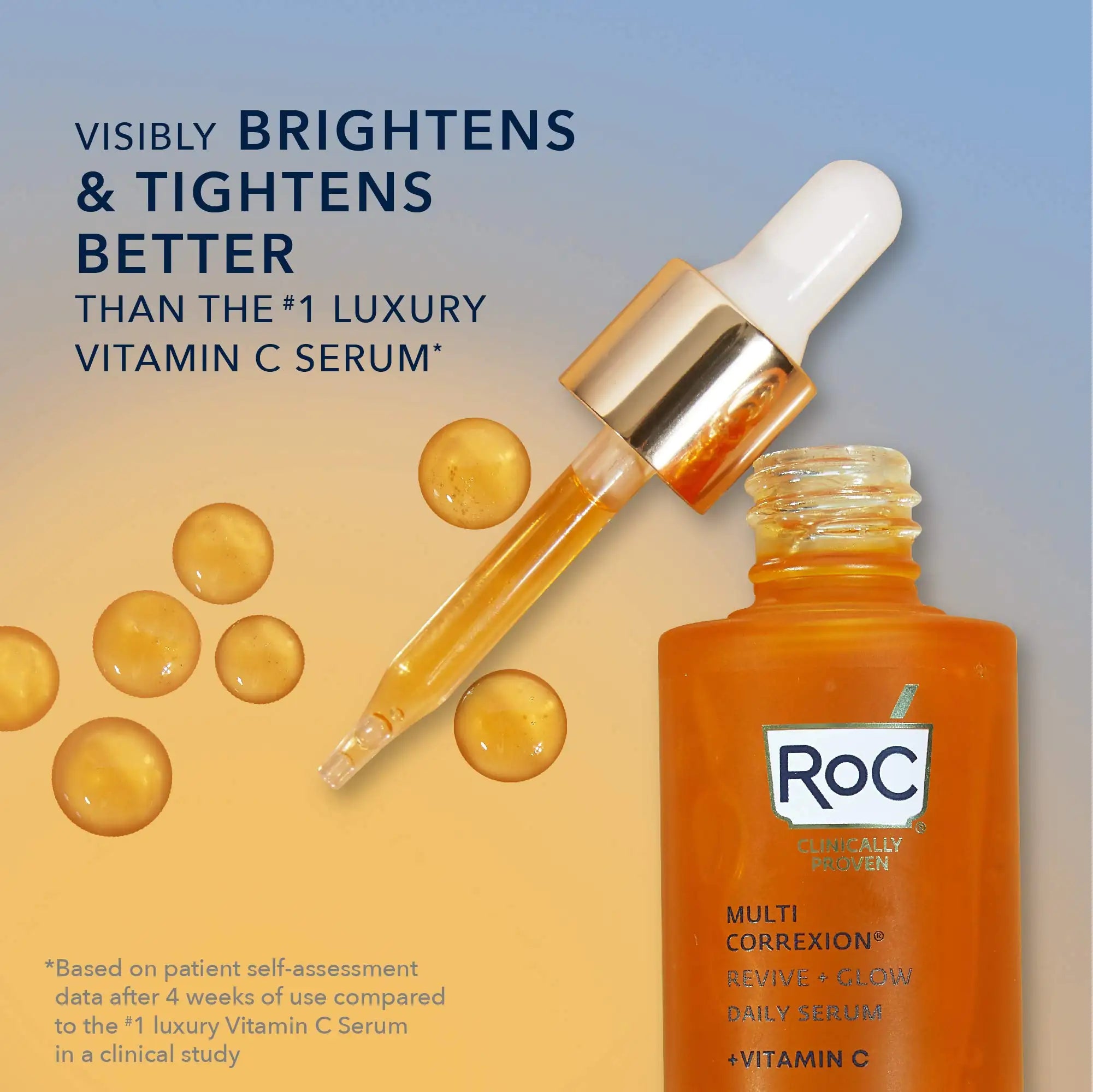 RoC Multi Correxion Revive + Glow 10% Active Vitamin C Serum – Anti-Aging & Brightening Treatment - Vivareflex Online