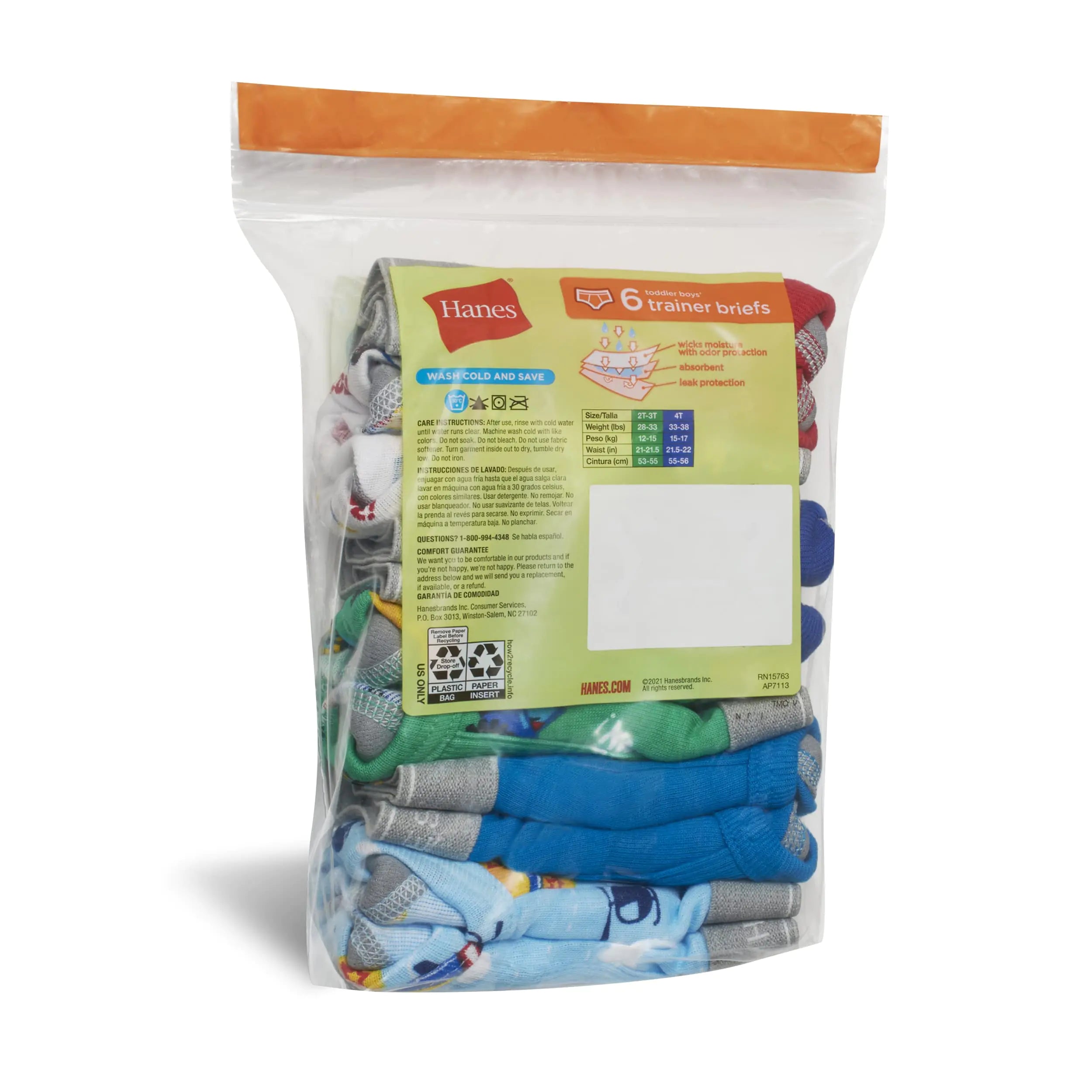 Hanes boys Potty Trainer Underwear 6-Pack 4T Briefs - Blue/Print Assorted - 6 Pack - Vivareflex Online