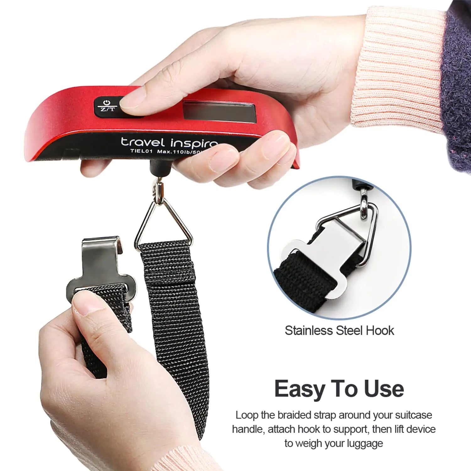 Travel inspira Luggage Scale, Portable Digital Hanging Baggage Scale for Travel - Vivareflex Online